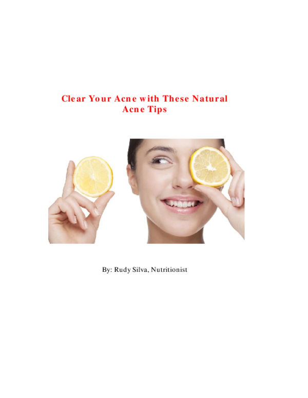 natural acne tips