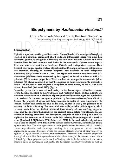 (PDF) 21 Biopolymers by Azotobacter vinelandii