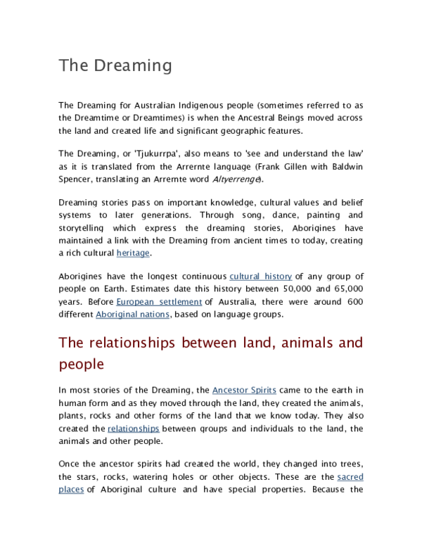 What Is Dreamtime And Why Is It Important To The Aboriginal Culture