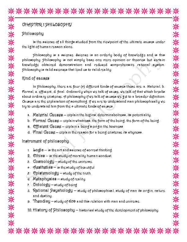 Philosophy term paper