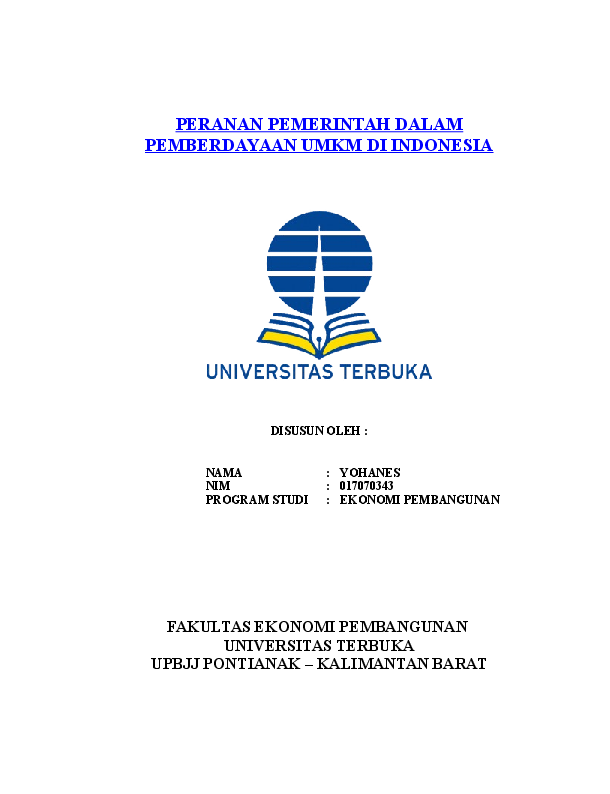 (DOC) Lomba Karya Tulis Ilmiah Peranan Pemerintah dalam ...