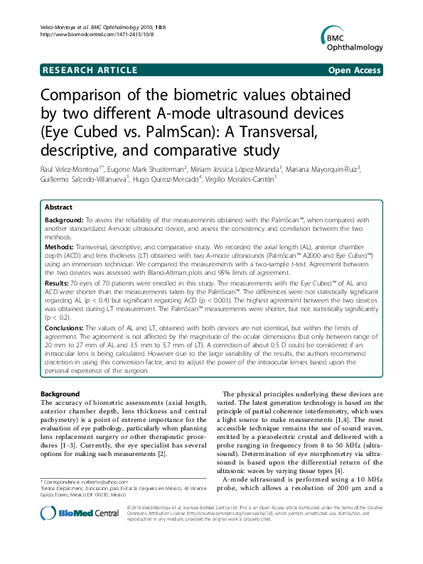 (PDF) Comparison of the biometric values obtained by two different A ...