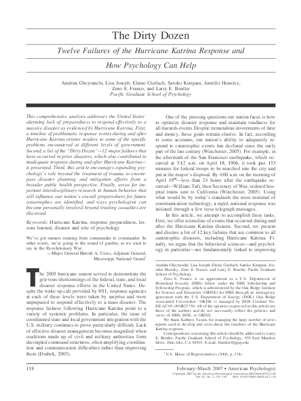 Dirty dozen examples picture