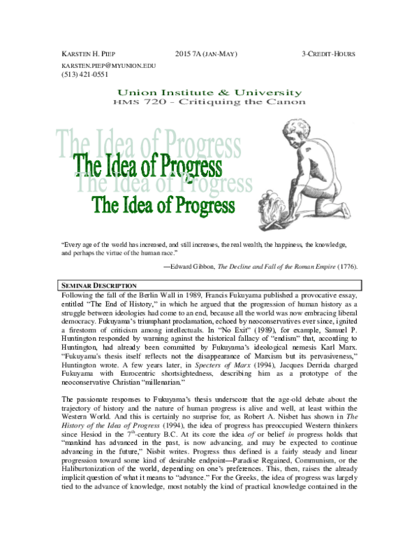 Pdf Hms 7 The Idea Of Progress Karsten Piep Academia Edu
