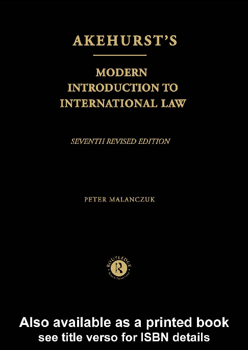 PDF) AKEHURST'S MODERN I N T R O D U C T I O N T O