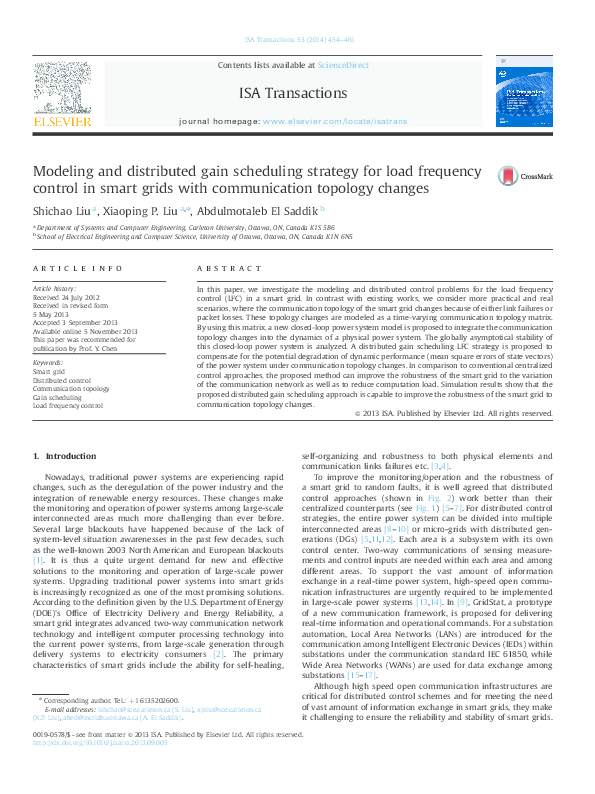 (PDF) Modeling and distributed gain scheduling strategy for load ...