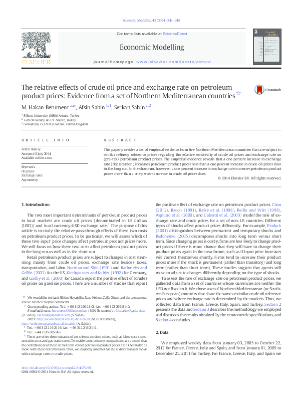 (PDF) Crude Oil Price and Exchange Rate Effects of Asymmetry on ...