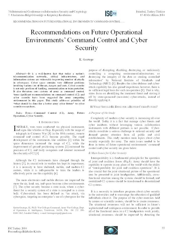 (PDF) Recommendations on Future Operational Environments’ Command ...