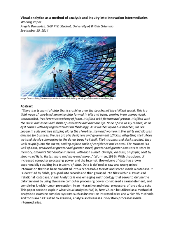 (PDF) Visual Analytics as a method of analysis and inquiry into ...
