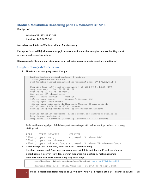 (PDF) Belajar Ethical Hacking dengan Memanfaatkan Vulnerability pada ...