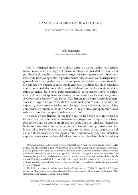 Wittfogel thesis image