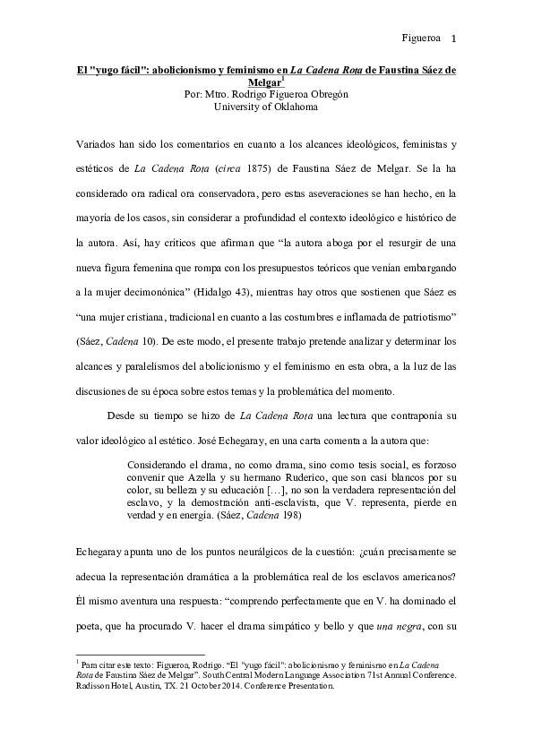 (PDF) El "yugo fácil" abolicionismo y feminismo en La Cadena Rota de
