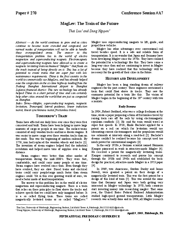 Maglev trains essay image