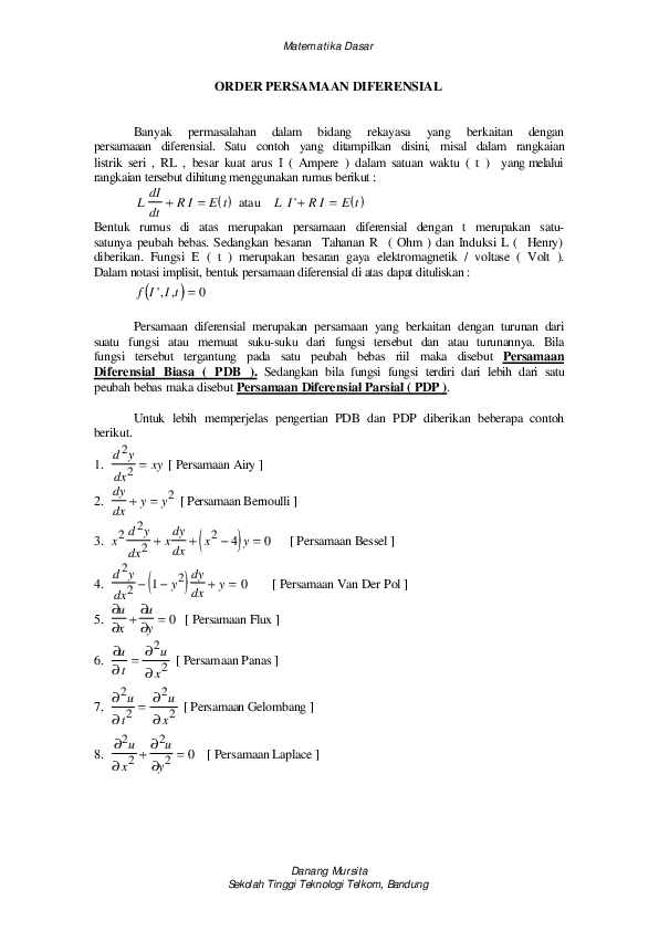(PDF) Matematika Dasar