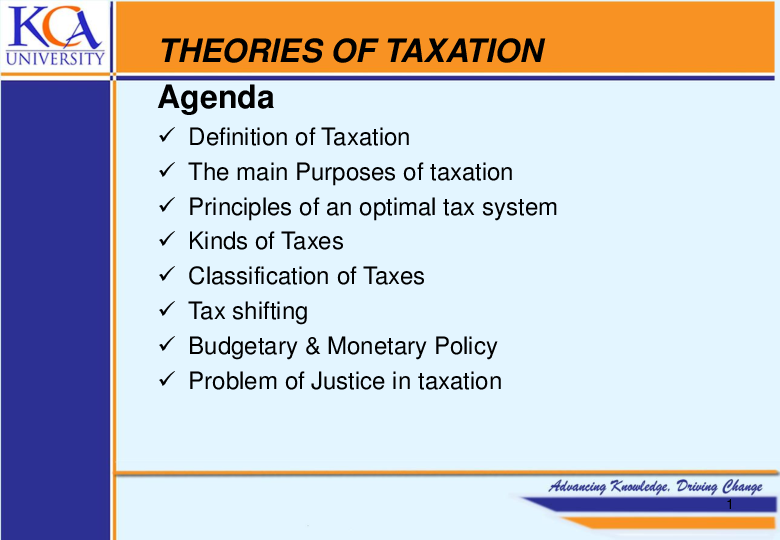 PPT) 1 0 Theories of taxation-2