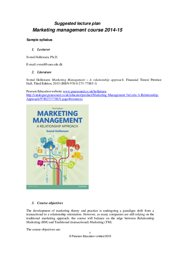 Introduction to marketing syllabus image