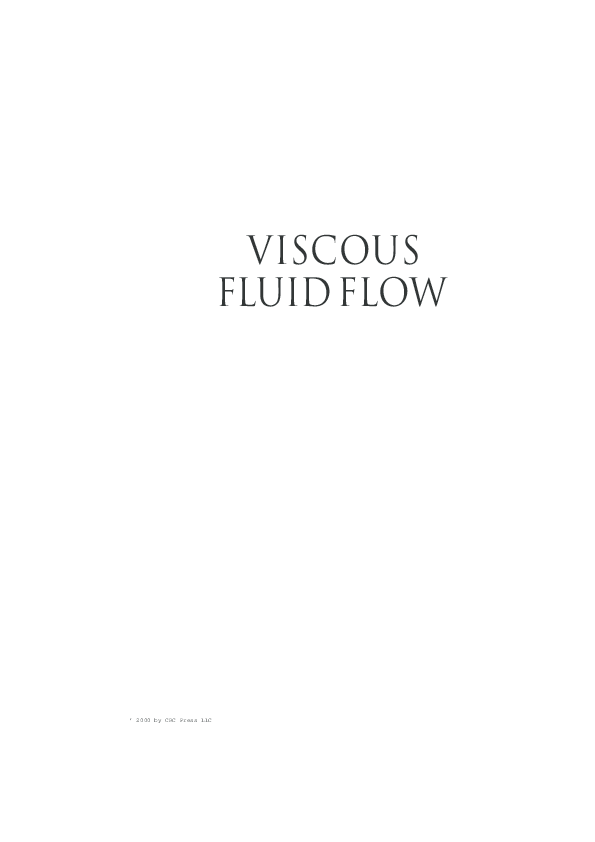 (PDF) VISCOUS FLUID FLOW Mehmet Kahraman Academia.edu