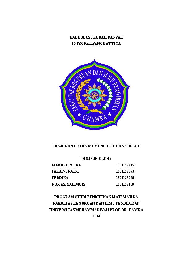 Doc Kalkulus Integral Pangkat Tiga Ganda Tiga Asiyah Muis Academia Edu