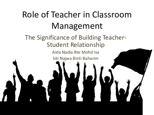 (PPT) Role of Teacher in Classroom Management