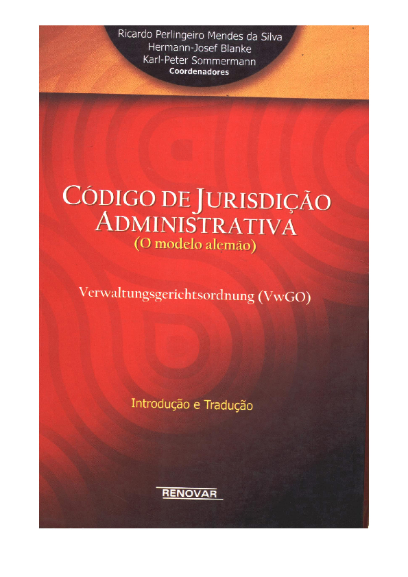 (PDF) Código de jurisdição administrativa, o modelo alemão ...