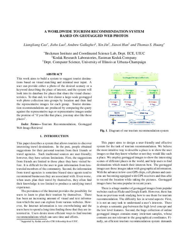 (PDF) A WORLDWIDE TOURISM RECOMMENDATION SYSTEM BASED ON GEOTAGGED WEB ...