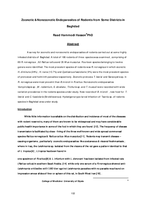Zoonosis types picture