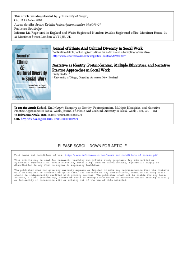 Postmodern view of the self image