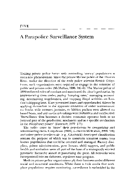 A Parapolice Surveillance System