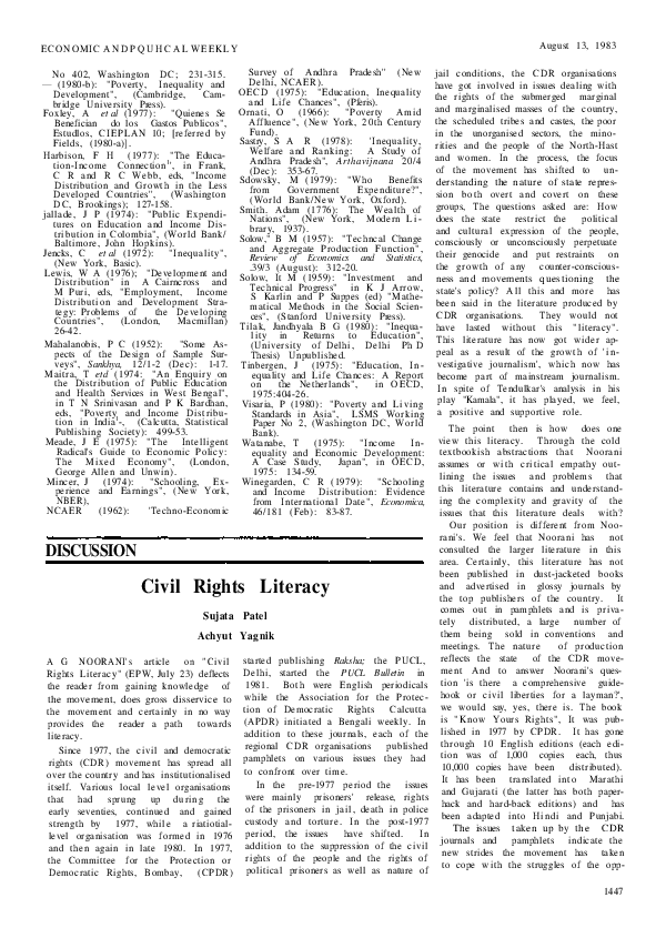 (PDF) Civil Rights Literacy