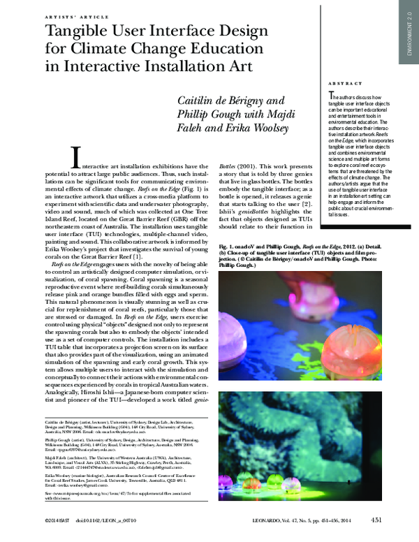(PDF) Tangible User Interface Design for Climate Change Education in ...