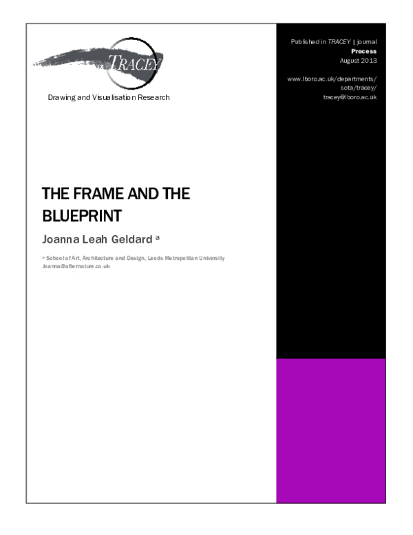 (PDF) Frame process TRACEY Journal Loughborough University Joanna