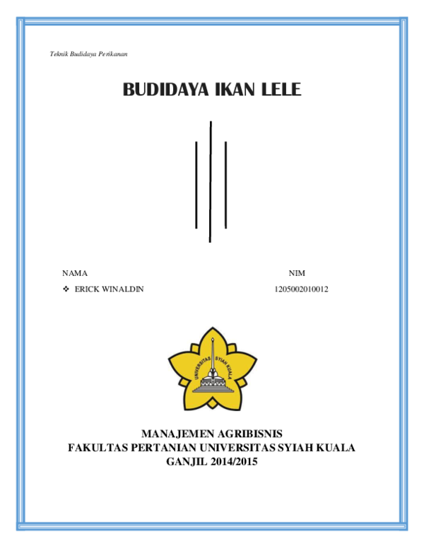 Doc Teknik Budidaya Perikanan Budidaya Ikan Lele