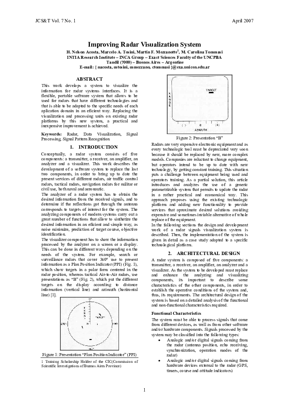 (PDF) Improving Radar Visualization System