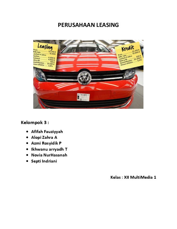 (DOC) PERUSAHAAN LEASING Novia Nurhasanah Academia.edu