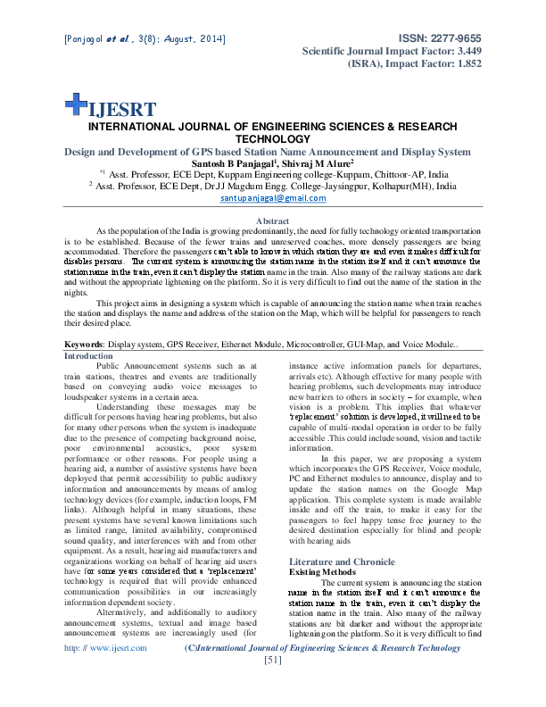 Research paper on gps