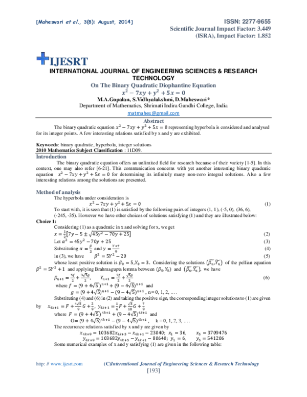 Diophantine equation related people picture