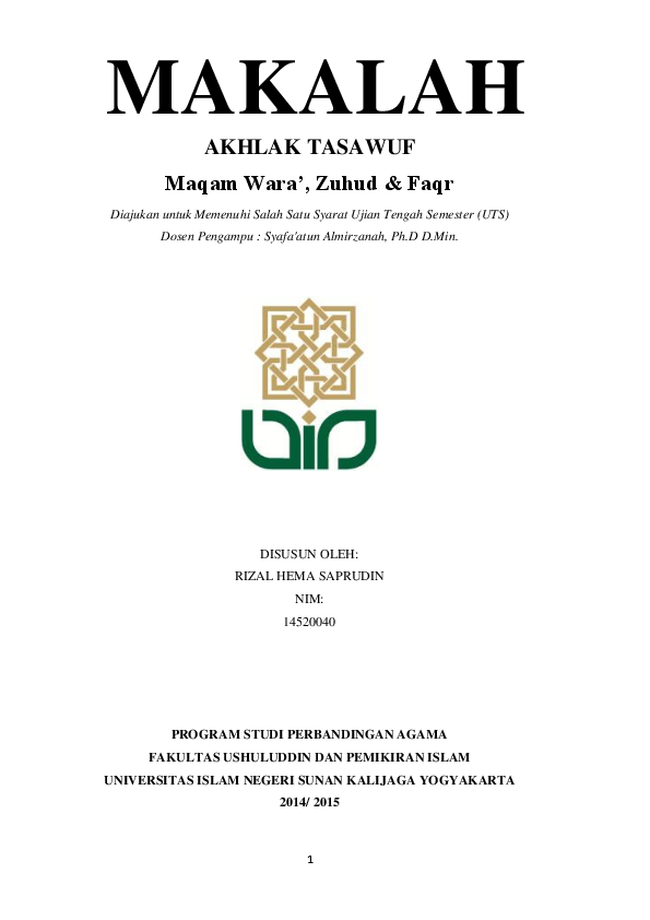 Makalah Zuhud Docx