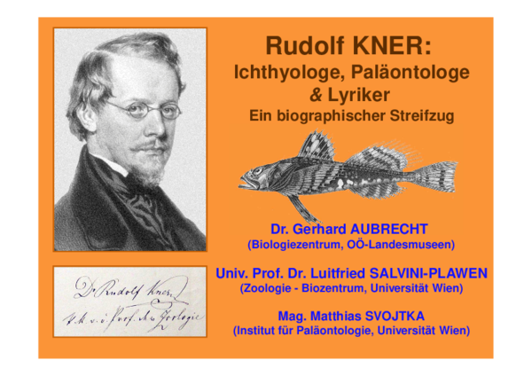 (PDF) Rudolf Kner: Ichthyologe, Paläontologe & Lyriker. Ein ...