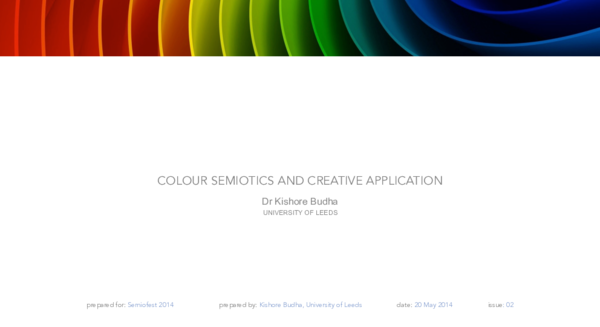 (PDF) COLOUR SEMIOTICS AND CREATIVE APPLICATION