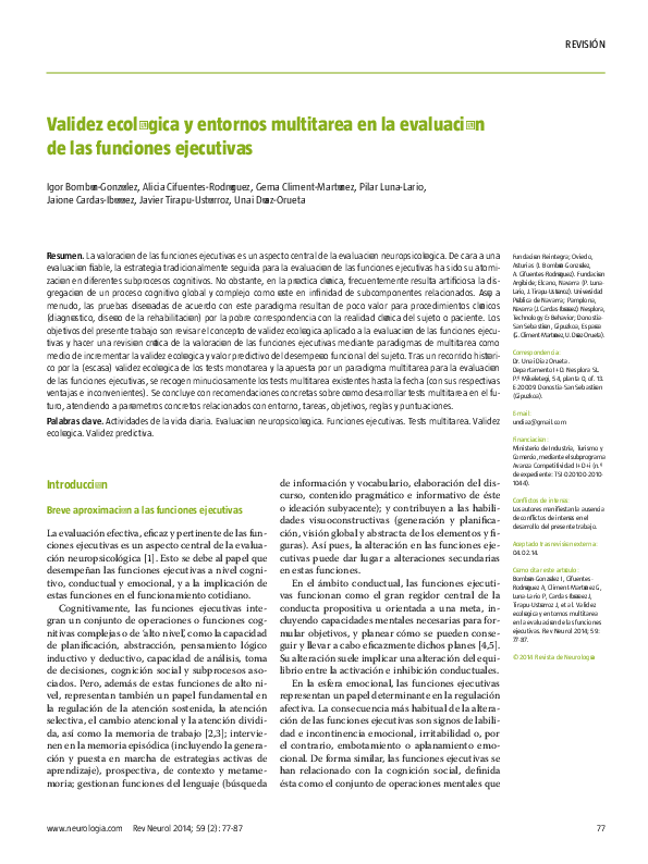 (PDF) Hamburger Turning Task Shallice y Multiple Errands