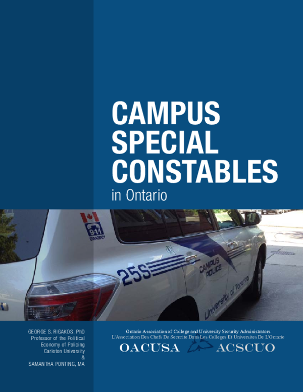 (PDF) Campus Special Constables in Ontario