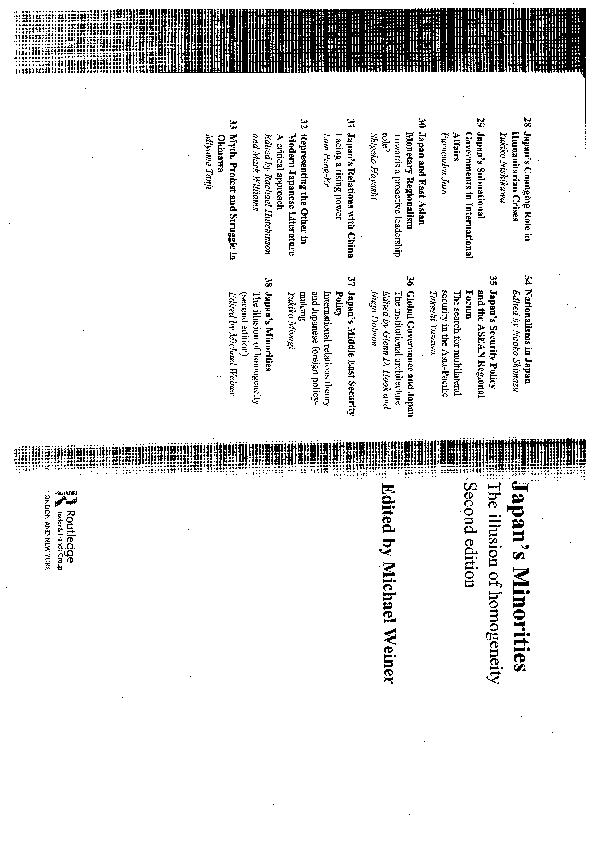 PDF) Japan's minorities: the illusion of homogeneity