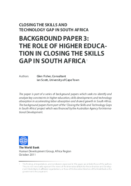 (PDF) The role of higher education in closing the skills gap in South ...