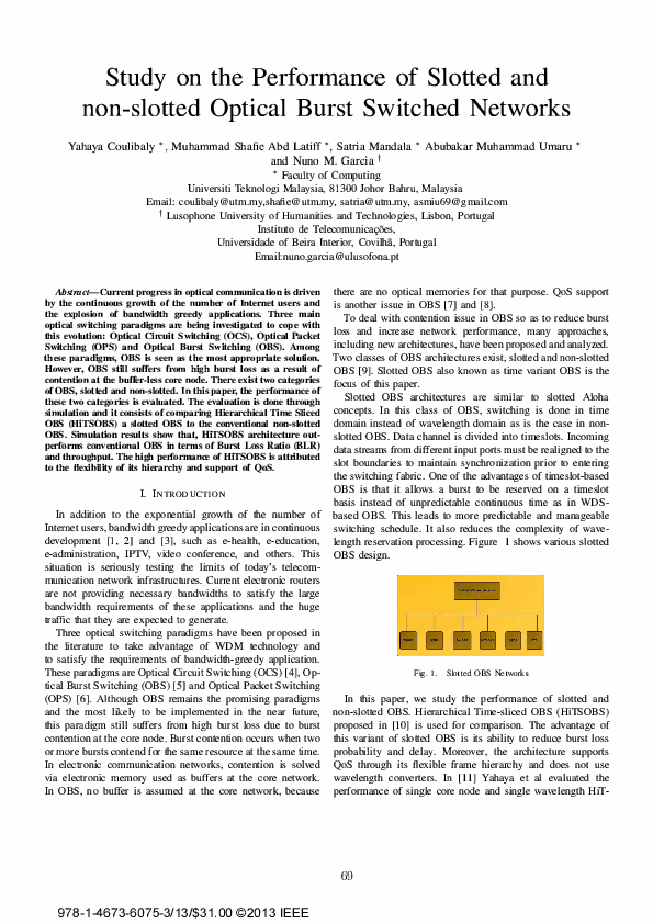 (PDF) Study on the performance of slotted and non-slotted Optical Burst ...