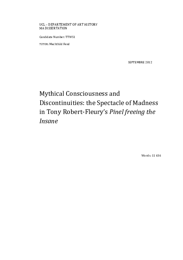 PDF) Mythical Consciousness and Discontinuities the Spectacle of 