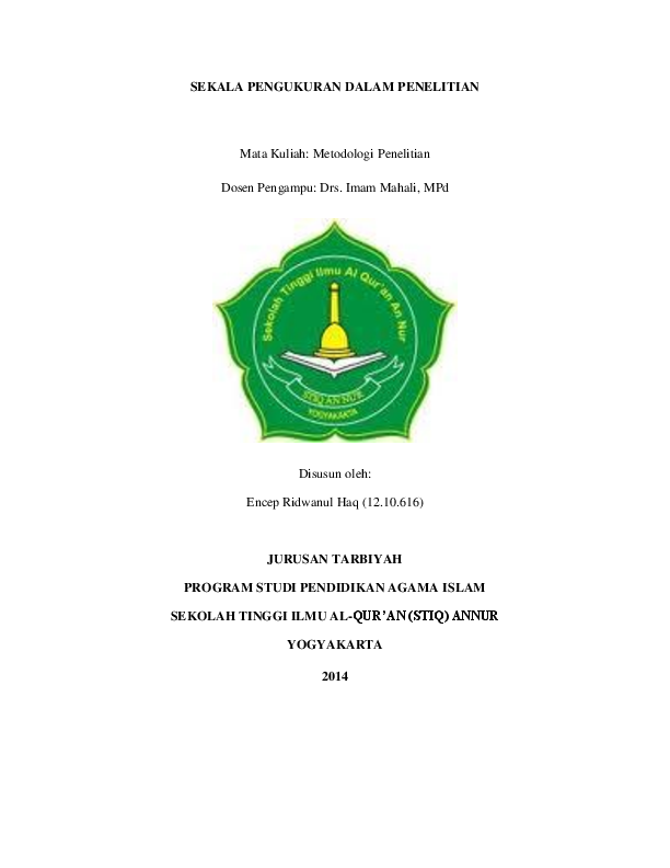 Buku Skala Pengukuran Variabel-variabel Penelitian Riduwan Pdf