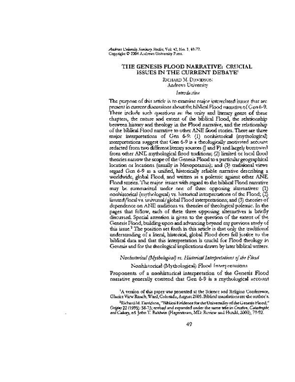 The genesis flood 1961 image