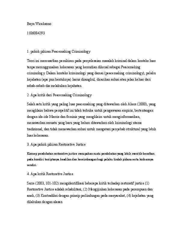 Peacemaking criminology theory picture