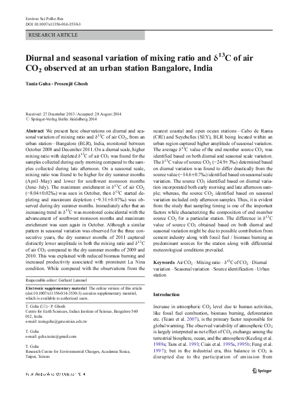(PDF) Environ Sci Pollut Res — free download