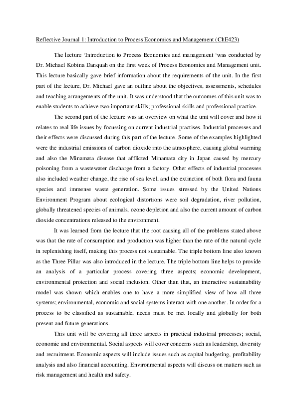 DOC) Reflective Journal 1 and 2